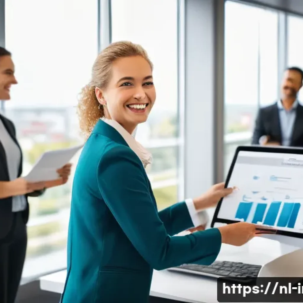정보처리기사 취득 후 이직 성공 경험담 - A modern Dutch office setting featuring a diverse group of professional adults engaged in a certific...
