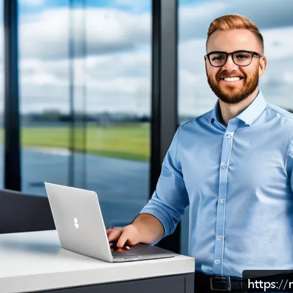 정보처리 자격증 취득 후 이직 성공 경험 - A professional Dutch IT specialist in a modern office setting, dressed in smart casual attire, confi...